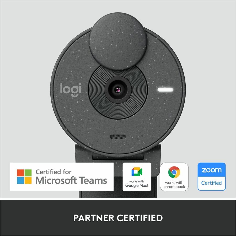 Alternate-Image1 Image for Logitech Brio 305 Full HD 1080P Webcam with Privacy Shutter, Mono Noise Reduction Mics, USB-C, Auto Light Correction