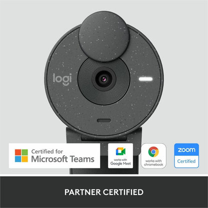 Alternate-Image1 Image for Logitech Brio 305 Full HD 1080P Webcam with Privacy Shutter, Mono Noise Reduction Mics, USB-C, Auto Light Correction