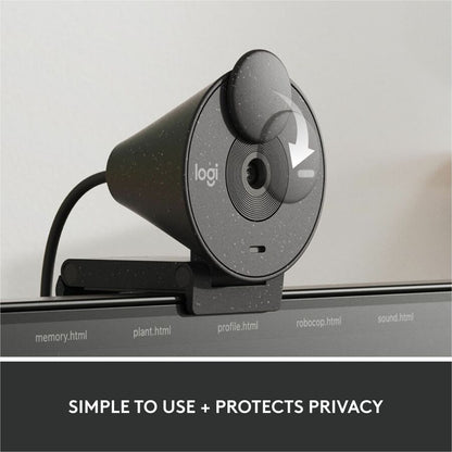 Alternate-Image4 Image for Logitech Brio 305 Full HD 1080P Webcam with Privacy Shutter, Mono Noise Reduction Mics, USB-C, Auto Light Correction