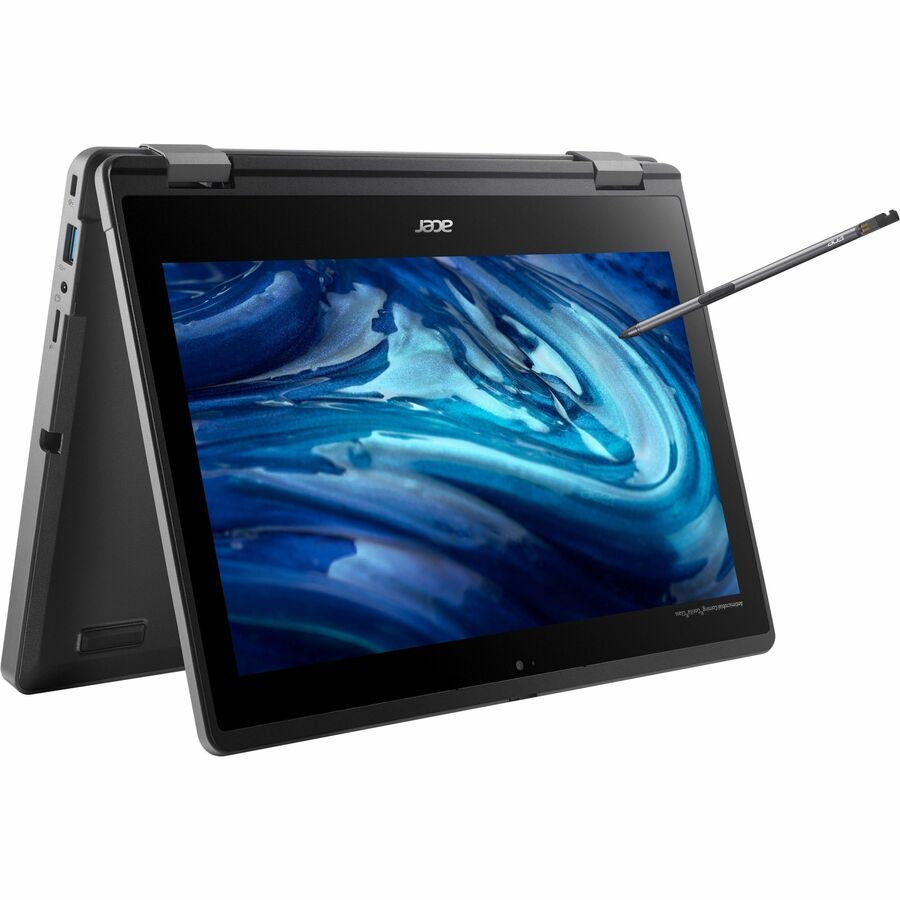 Alternate-Image5 Image for Acer TravelMate Spin B3 B311RN-33 TMB311RN-33-C62J 11.6" Touchscreen Convertible 2 in 1 Notebook - WXGA - 60 Hz - Intel N-Series N100 - 8 GB - 128 GB Flash Memory - English Keyboard - Black