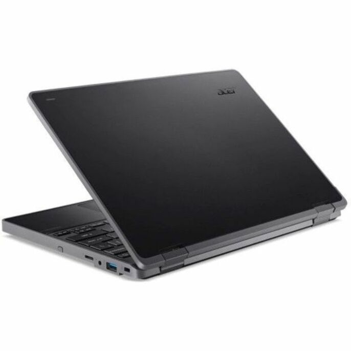 Rear Image for Acer TravelMate Spin B3 B311RN-33 TMB311RN-33-C62J 11.6" Touchscreen Convertible 2 in 1 Notebook - WXGA - 60 Hz - Intel N-Series N100 - 8 GB - 128 GB Flash Memory - English Keyboard - Black