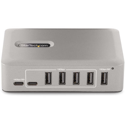 Alternate-Image1 Image for StarTech.com 10-Port USB-C Hub, 8x USB-A + 2x USB-C, Self-Powered w/ 65W Power Supply, USB 3.1 10Gbps Desktop/Laptop USB Hub w/ Charging