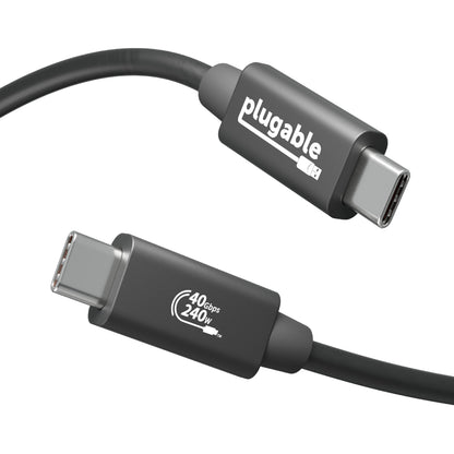 Main Image for Plugable USB4 Cable with 240W Charging, 3.3 Feet (1M), USB-IF Certified