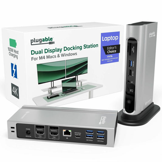 Main Image for Plugable 16-in-1 Thunderbolt 4 Dock with 100W Charging, 4K Quad Monitor Setup for Thunderbolt 4 Windows Laptops