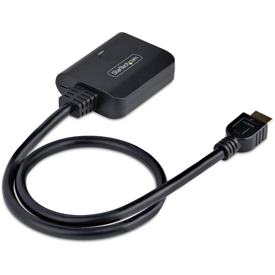 Alternate-Image1 Image for StarTech.com 2-Port HDMI Splitter, 4K 60Hz HDMI 2.0 Video, 4K HDMI Splitter 1 In 2 Out, 1x2 HDMI Display/Output Splitter, HDR/HDCP