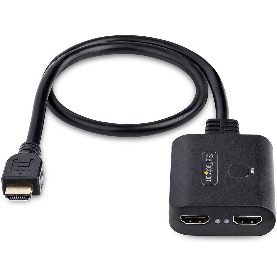 Alternate-Image2 Image for StarTech.com 2-Port HDMI Splitter, 4K 60Hz HDMI 2.0 Video, 4K HDMI Splitter 1 In 2 Out, 1x2 HDMI Display/Output Splitter, HDR/HDCP