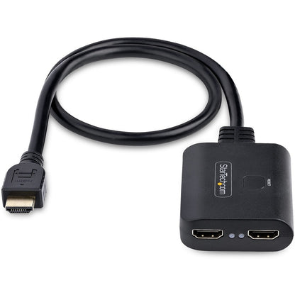 Alternate-Image2 Image for StarTech.com 2-Port HDMI Splitter, 4K 60Hz HDMI 2.0 Video, 4K HDMI Splitter 1 In 2 Out, 1x2 HDMI Display/Output Splitter, HDR/HDCP