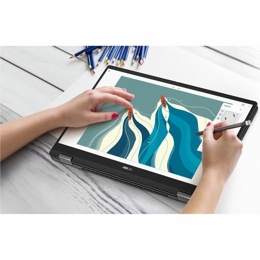 Life-Style Image for Asus Chromebook Flip CX5 CX5601FBA-YZ568T-S 16" Touchscreen Convertible 2 in 1 Chromebook - WUXGA - 144 Hz - Intel Core i5 12th Gen i5-1235U - 16 GB - 128 GB SSD - Mineral Gray