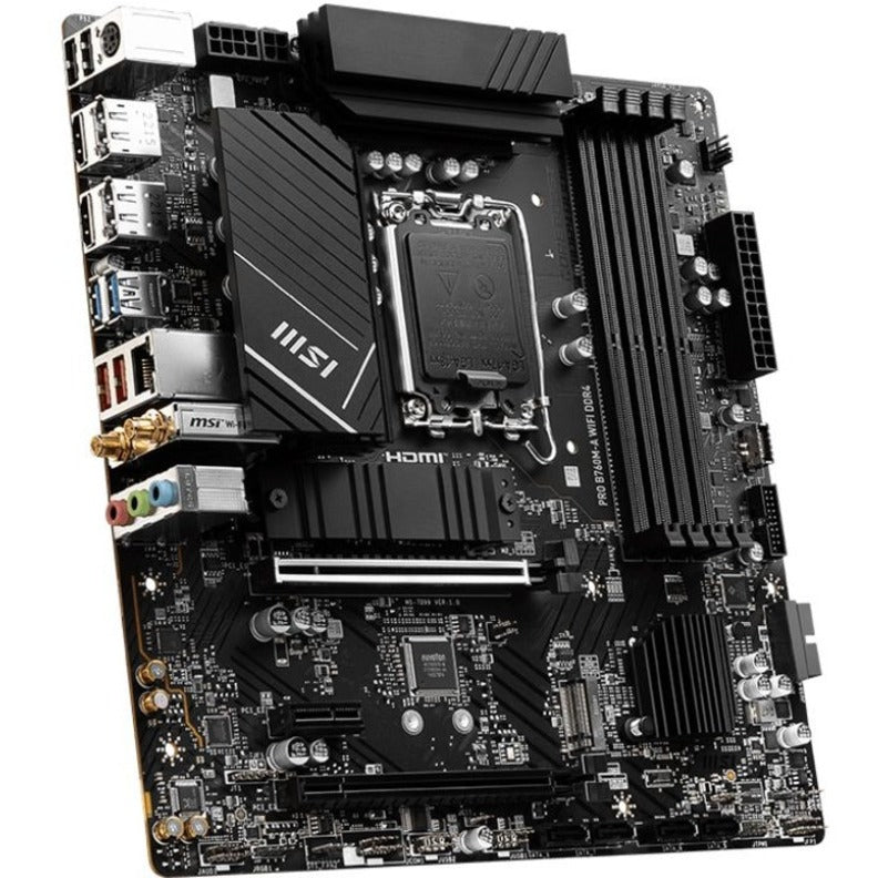 Alternate-Image3 Image for MSI Pro B760M-A WIFI DDR4 Gaming Desktop Motherboard - Intel B760 Chipset - Socket LGA-1700 - Micro ATX