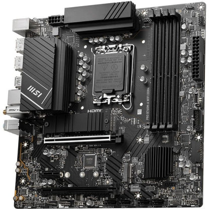 Alternate-Image2 Image for MSI Pro B760M-A WIFI DDR4 Gaming Desktop Motherboard - Intel B760 Chipset - Socket LGA-1700 - Micro ATX