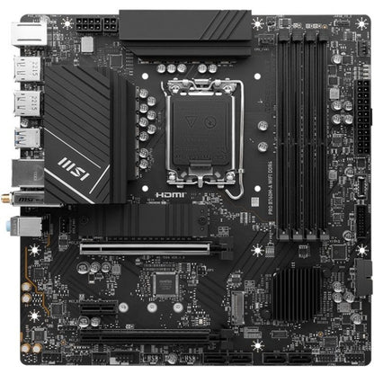 Alternate-Image1 Image for MSI Pro B760M-A WIFI DDR4 Gaming Desktop Motherboard - Intel B760 Chipset - Socket LGA-1700 - Micro ATX