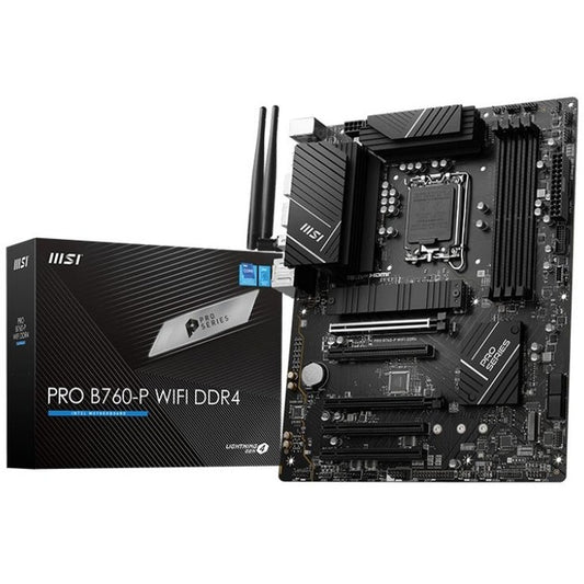 Main Image for MSI Pro B760-P WIFI DDR4 Gaming Desktop Motherboard - Intel B760 Chipset - Socket LGA-1700 - ATX