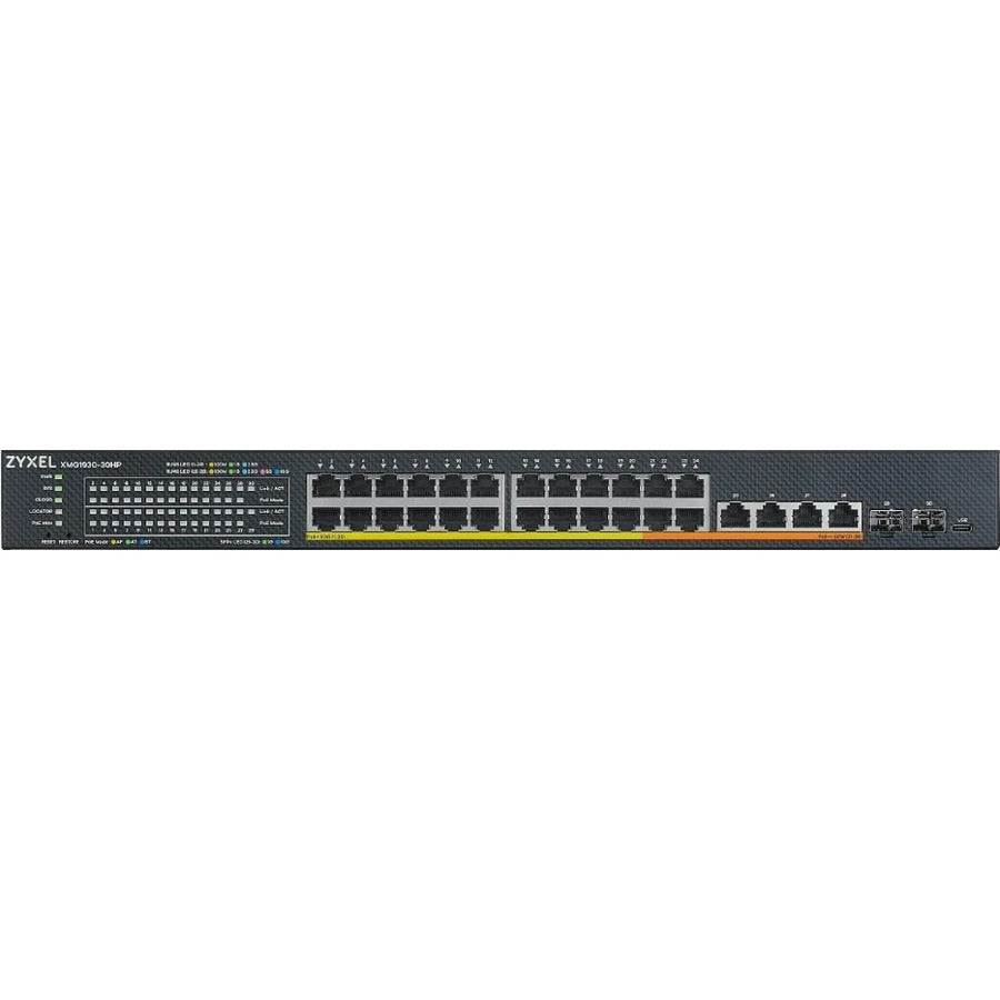 Alternate-Image3 Image for ZYXEL XMG1930-30HP 24-Port 2.5G Multi-Gigabit L3 Smart Nebula Cloud Managed PoE Switch with 2 10G SFP+ Uplinks and 4 10G Ethernet | 28 PoE+ / PoE++ Ports at 700W