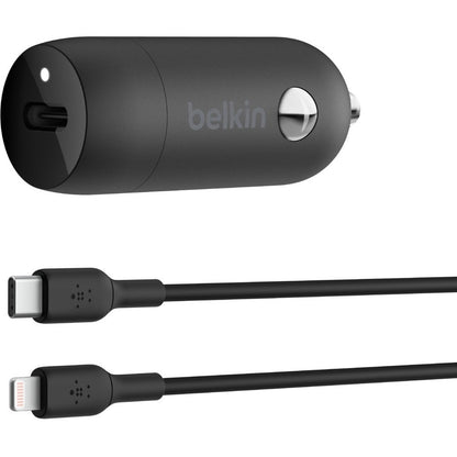 Alternate-Image2 Image for Belkin Boost&uarr;Charge&trade; 30W Fast Car Charger, Compact Design w/USB-C Power Delivery Port, Universal Compatibility for iPhone 14, Galaxy S23, Note Series, and More - Black