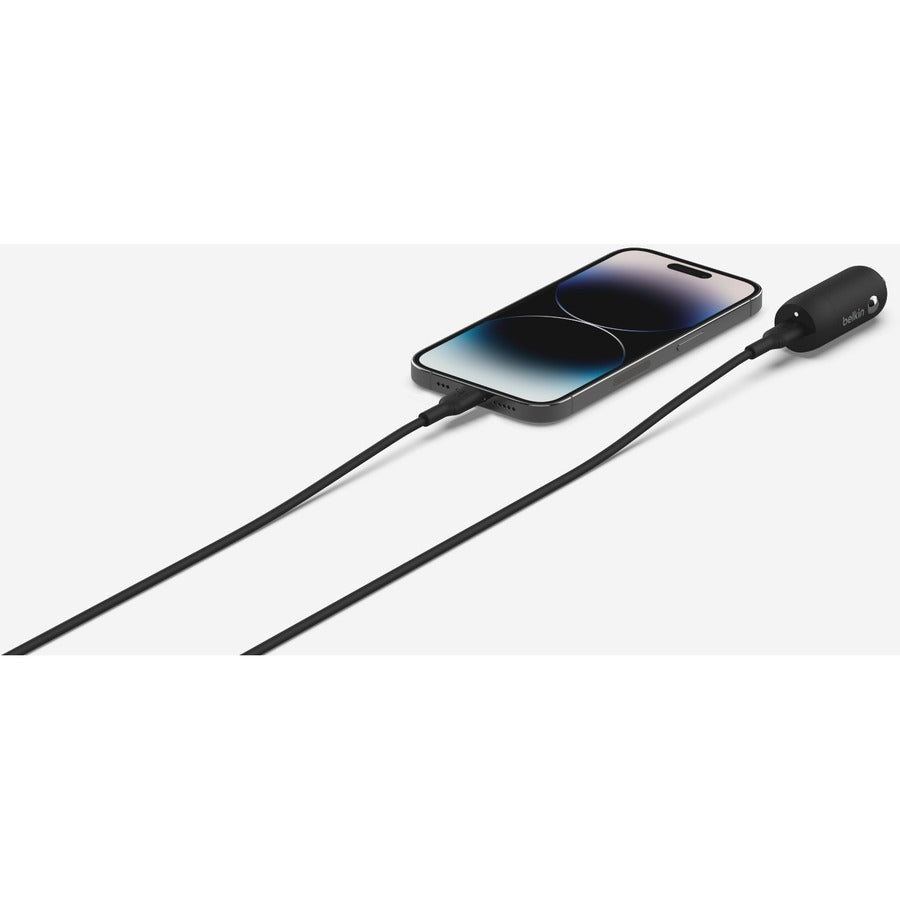 Alternate-Image1 Image for Belkin Boost&uarr;Charge&trade; 30W Fast Car Charger, Compact Design w/USB-C Power Delivery Port, Universal Compatibility for iPhone 14, Galaxy S23, Note Series, and More - Black