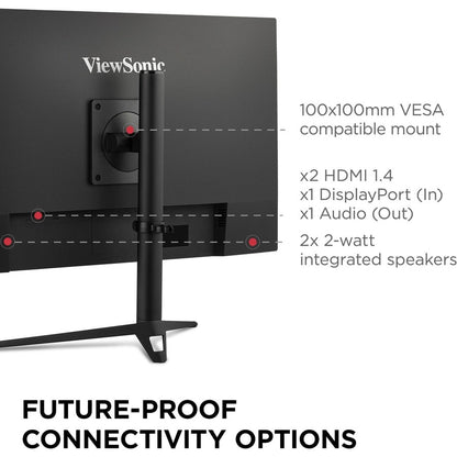 Alternate-Image7 Image for ViewSonic OMNI VX2728J 27 Inch Gaming Monitor 165hz 0.5ms 1080p IPS with FreeSync Premium, Advanced Ergonomics, HDMI, DP