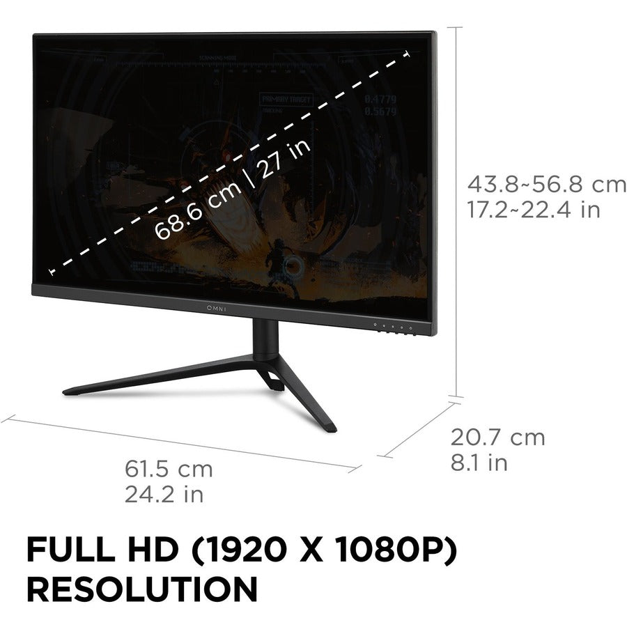 Alternate-Image6 Image for ViewSonic OMNI VX2728J 27 Inch Gaming Monitor 165hz 0.5ms 1080p IPS with FreeSync Premium, Advanced Ergonomics, HDMI, DP