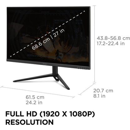 Alternate-Image6 Image for ViewSonic OMNI VX2728J 27 Inch Gaming Monitor 165hz 0.5ms 1080p IPS with FreeSync Premium, Advanced Ergonomics, HDMI, DP