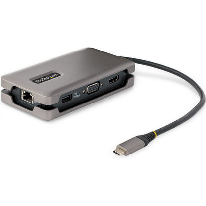 Main Image for StarTech USB-C Multiport Adapter, HDMI/VGA, 4K 60Hz, 3-Port USB Hub, 100W PD Pass-Through, GbE, Mini Docking Station, 1ft/30cm Cable