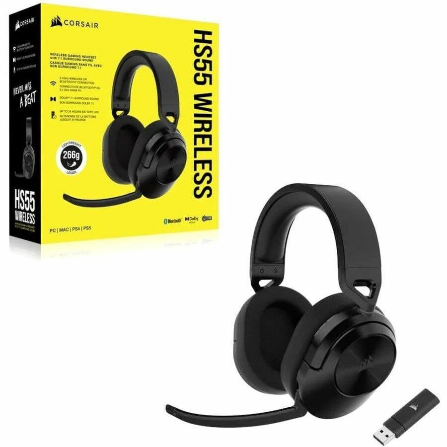 Alternate-Image1 Image for Corsair HS55 Wireless Gaming Headset - Carbon