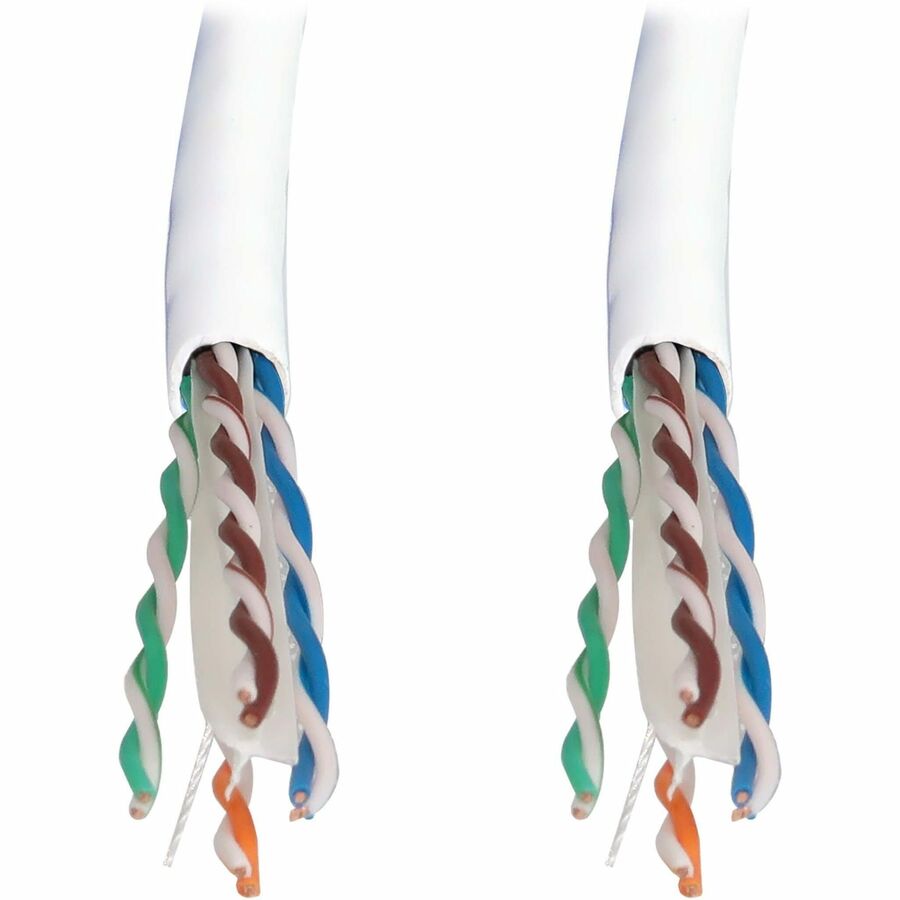 Alternate-Image2 Image for Eaton Tripp Lite Series Cat6a 10G Solid Core UTP Bulk Ethernet Cable, CMR Rated, White, 1000 ft. (305 m)