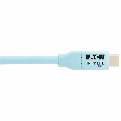 Alternate-Image4 Image for Eaton Tripp Lite Series Safe-IT USB-C Cable (M/M), Antibacterial, Ultra Flexible, 240W PD Charging, Light Blue, 6 ft. (1.8 m)