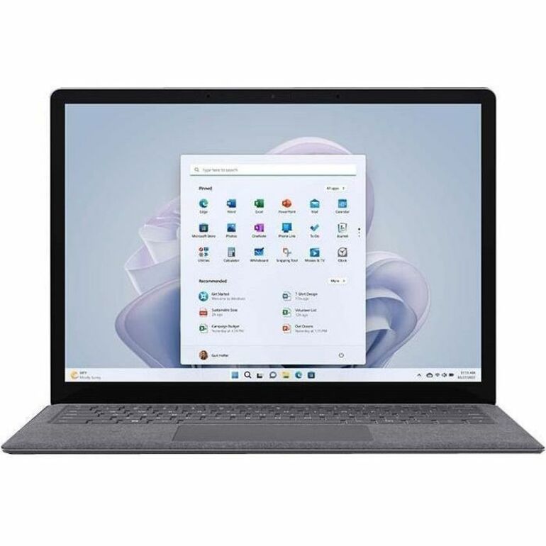 Front Image for Microsoft Surface Laptop 5 13.5" Touchscreen Notebook - Intel Core i5 12th Gen i5-1235U - Intel Evo Platform - 8 GB - 256 GB SSD - English Keyboard - Platinum