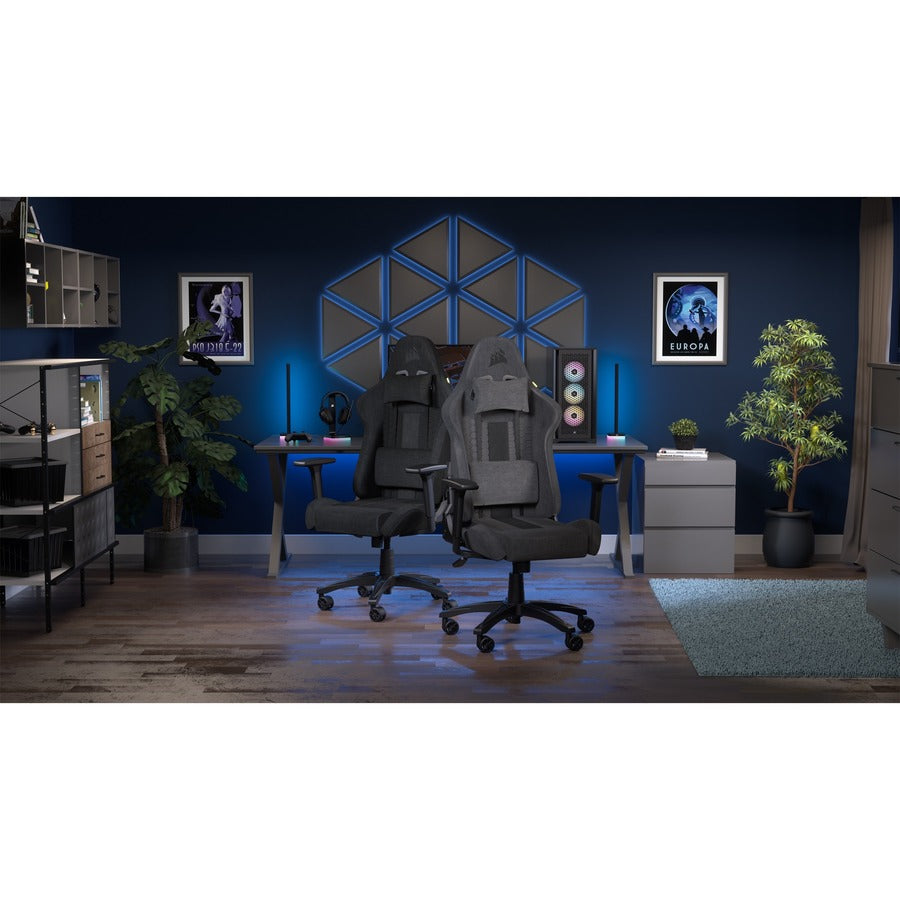 Alternate-Image6 Image for Corsair TC100 RELAXED Gaming Chair - Fabric Black/Grey