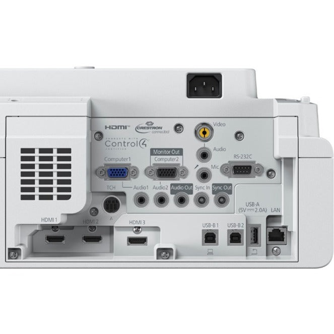 Rear Image for Epson BrightLink 760Wi Ultra Short Throw 3LCD Projector - 16:10 - Wall Mountable, Tabletop