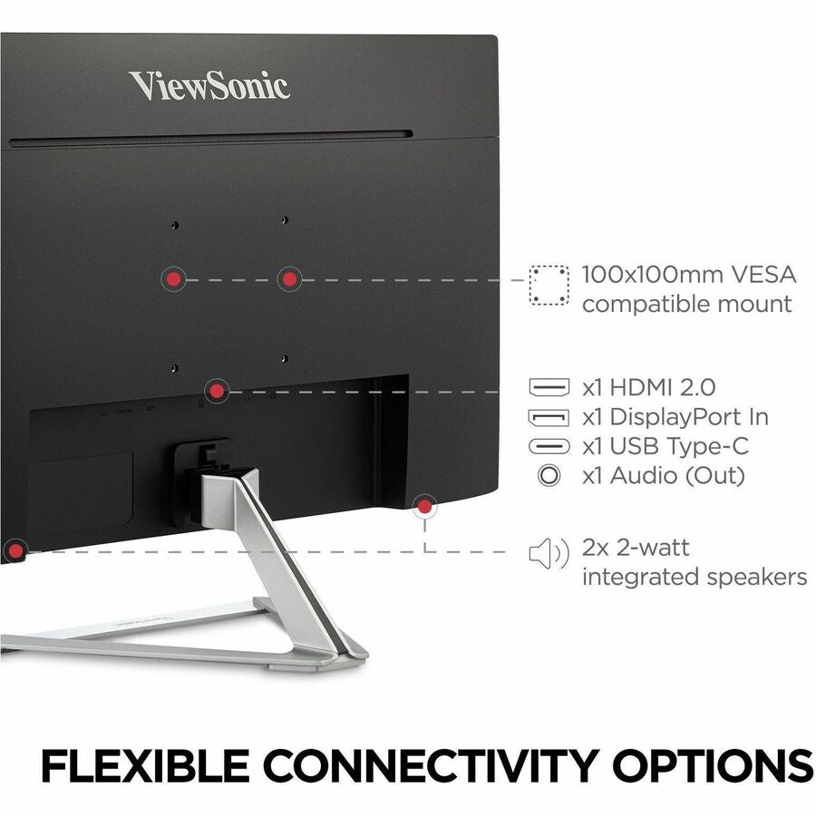 Alternate-Image7 Image for ViewSonic VX2776-4K-MHDU 27 Inch 4K Monitor, IPS with 65W USB-C and HDR10 for Ultimate Home and Office Entertainment, Ultra-Thin Bezels, DisplayPort for Daisy Chain, and HDMI Inputs