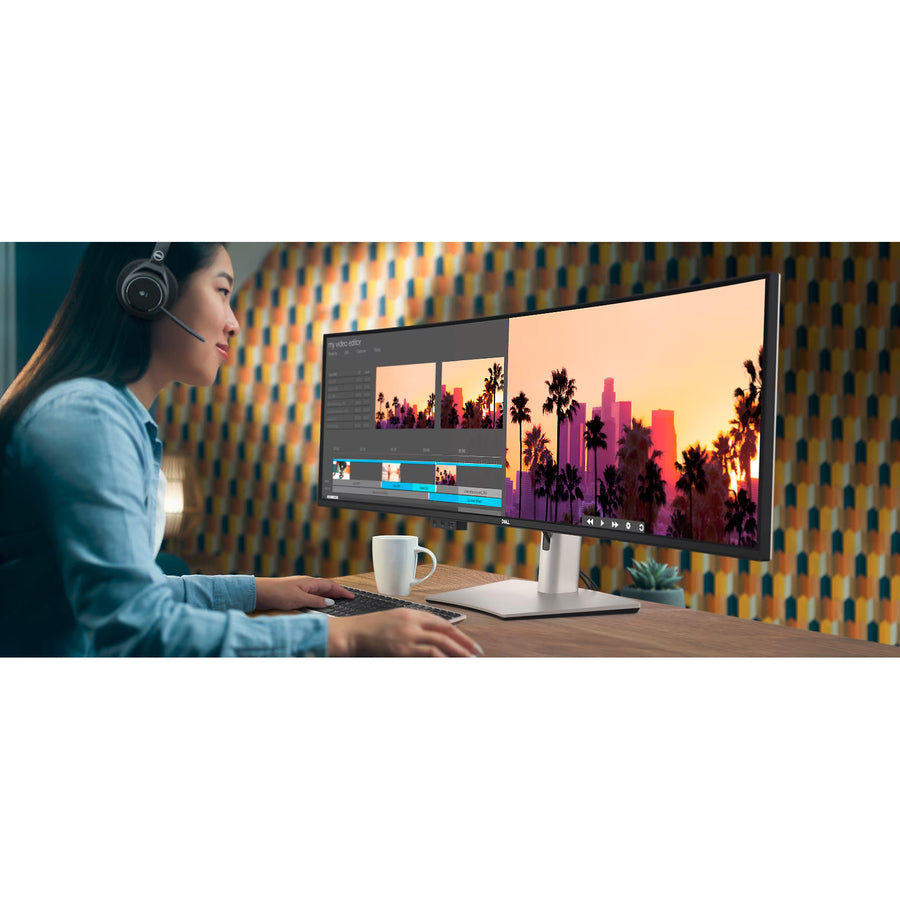 Life-Style Image for Dell UltraSharp U4924DW 49" Class Dual Quad HD (DQHD) Curved Screen LCD Monitor - 32:9