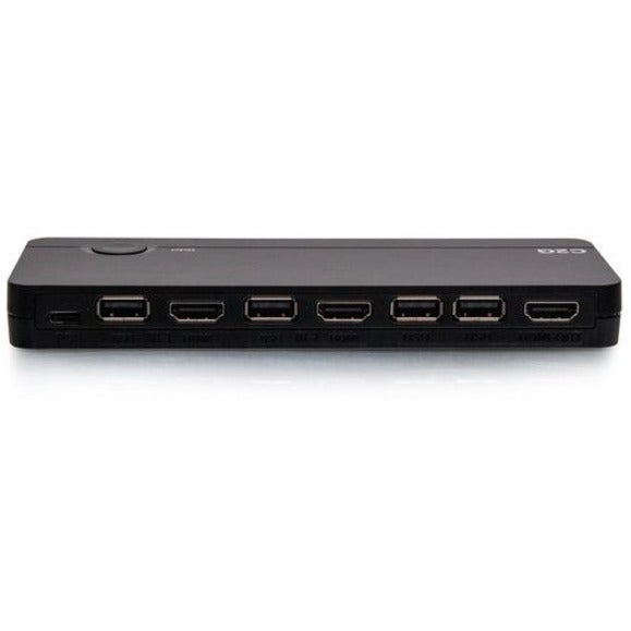 Rear Image for C2G USB-C/HDMI 3-Input Combo to HDMI 1-Output KVM with Power Delivery - 4K 60Hz