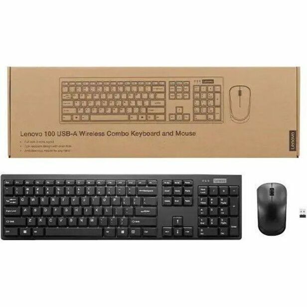 Alternate-Image1 Image for Lenovo 100 USB-A Wireless Combo Keyboard and Mouse