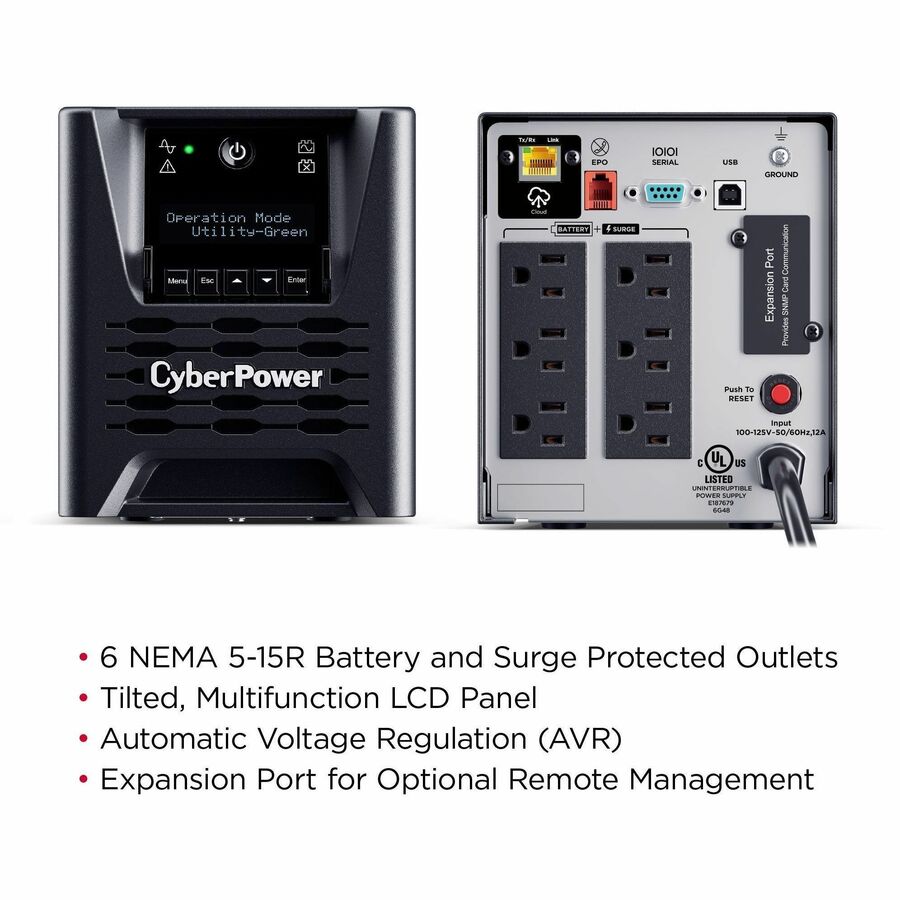 Alternate-Image2 Image for CyberPower PR750LCD3C Smart App Sinewave UPS Systems