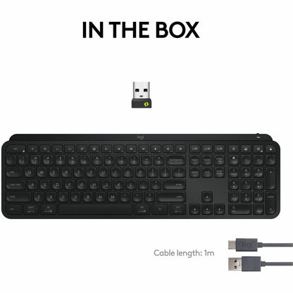 Alternate-Image7 Image for Logitech MX Keys S Wireless Keyboard, Low Profile, Fluid Precise Quiet Typing, USB C Rechargeable, Black