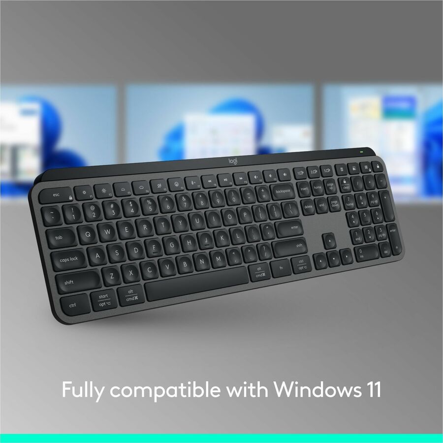 Alternate-Image8 Image for Logitech MX Keys S Wireless Keyboard, Low Profile, Fluid Precise Quiet Typing, USB C Rechargeable, Black