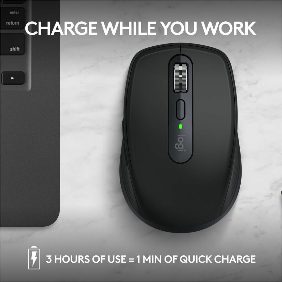 Alternate-Image6 Image for Logitech MX Anywhere 3S Compact Wireless Mouse, Fast Scrolling, 8K DPI Any-Surface Tracking, Quiet Clicks - Black