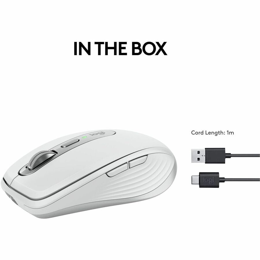 Alternate-Image6 Image for Logitech MX Anywhere 3S Compact Wireless Mouse, Fast Scrolling, 8K DPI Any-Surface Tracking, Quiet Clicks, Pale Gray