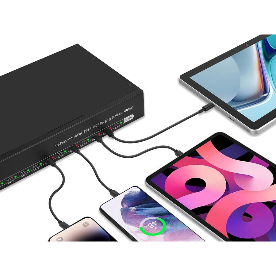 Alternate-Image6 Image for 16-Port Industrial USB-C PD Charging Station - 600W