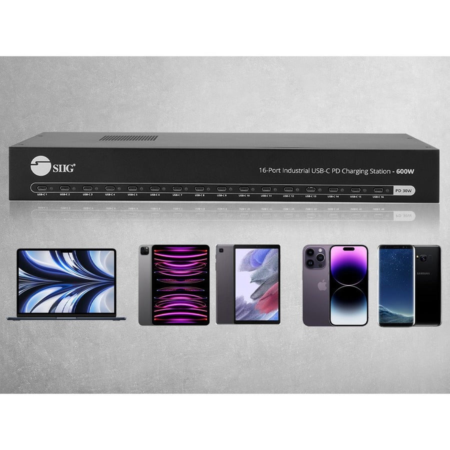 Alternate-Image4 Image for 16-Port Industrial USB-C PD Charging Station - 600W