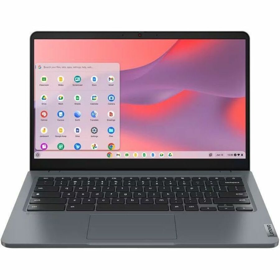Front Image for Lenovo 14e Chromebook Gen 3 82W60001US 14" Touchscreen Chromebook - Full HD - Intel N-Series N200 - 8 GB - 128 GB Flash Memory - English Keyboard - Storm Gray