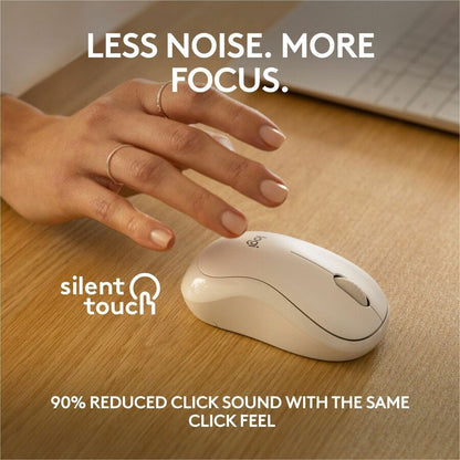 Alternate-Image2 Image for Logitech M240 Silent Bluetooth Mouse, Wireless, Compact, Portable, Smooth Tracking, Off-white