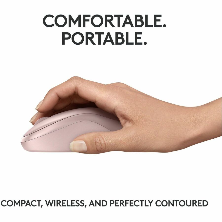 Alternate-Image4 Image for Logitech M240 Silent Bluetooth Mouse, Wireless, Compact, Portable, Smooth Tracking, Rose