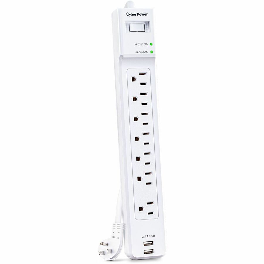 Alternate-Image4 Image for CyberPower P704URC1 Home and Office 7 - Outlet Surge Protector with 2000 J Surge Suppression