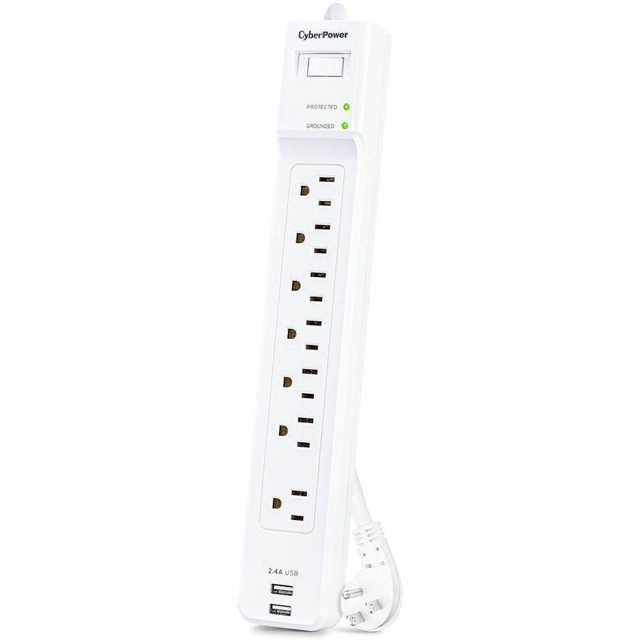 Alternate-Image3 Image for CyberPower P704URC1 Home and Office 7 - Outlet Surge Protector with 2000 J Surge Suppression