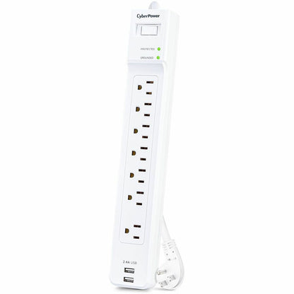 Alternate-Image3 Image for CyberPower P704URC1 Home and Office 7 - Outlet Surge Protector with 2000 J Surge Suppression