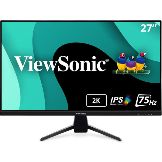 Main Image for ViewSonic VX2767U-2K 27 Inch 1440p IPS Monitor with 65W USB C, HDR10 Content Support, Ultra-Thin Bezels, Eye Care, HDMI, and DP input