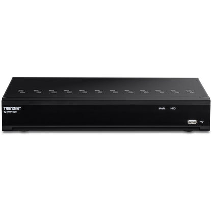 Front Image for TRENDnet 8-Channel UHD PoE NVR, H.264/H.265 4K (8MP), Up to 12TB Storage (HDD Not Included), Supports one 4K Camera Channel, 8 PoE ports, 80W PoE Power Budget, Rackmount Design, 240fps, TV-NVR1508