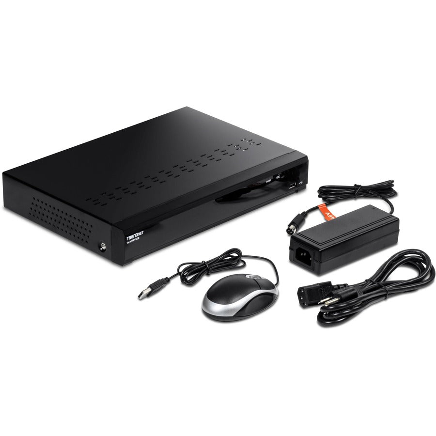 Alternate-Image1 Image for TRENDnet 8-Channel UHD PoE NVR, H.264/H.265 4K (8MP), Up to 12TB Storage (HDD Not Included), Supports one 4K Camera Channel, 8 PoE ports, 80W PoE Power Budget, Rackmount Design, 240fps, TV-NVR1508