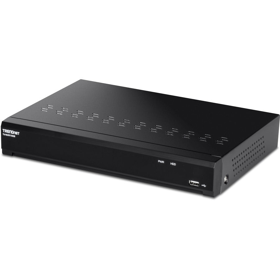 Left Image for TRENDnet 8-Channel UHD PoE NVR, H.264/H.265 4K (8MP), Up to 12TB Storage (HDD Not Included), Supports one 4K Camera Channel, 8 PoE ports, 80W PoE Power Budget, Rackmount Design, 240fps, TV-NVR1508